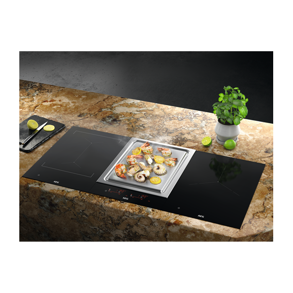 Plita Inductie Teppan Yaki AEG ITE42600KB, Negru+Inox, 36 Cm