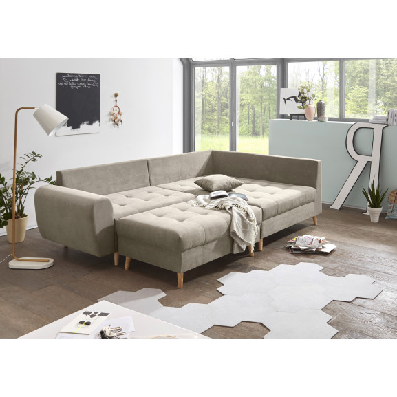 Coltar extensibil aliz, dreapta, bej, 249 x 94 x 175 cm