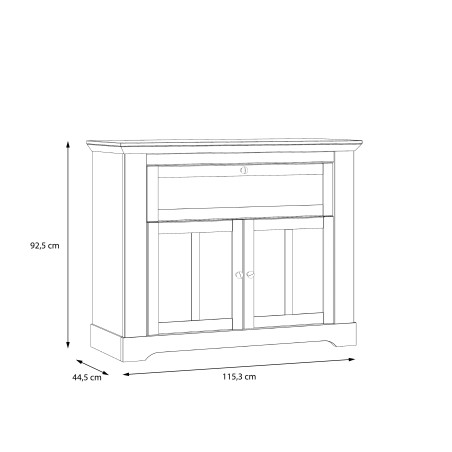 Pantofar Albertta, 1153 x 925 x 443 mm., Stejar alb & Stejar Nelson-01