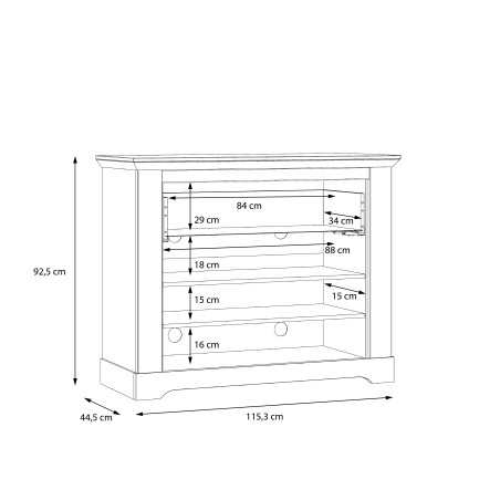 Pantofar Albertta, 1153 x 925 x 443 mm., Stejar alb & Stejar Nelson-01