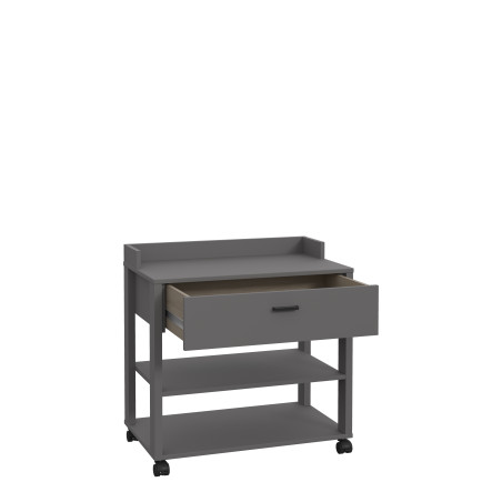 Masuta Cu Rotile Clarity, Gri Wolfram, 69.3 x 41.6 x 69.3 Cm-01