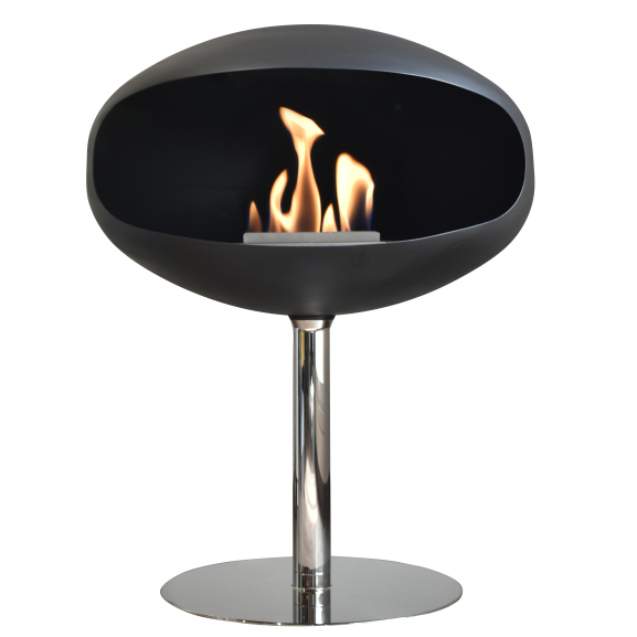 Poze Semineu Suspendat Cocoon Pedestal, Negru Si Inox