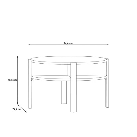 Masuta Cafea Tobago, Beton Gri Inchis, 74.4 x 74.4 x 45.5 Cm-01