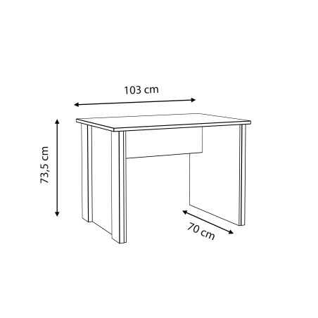 Birou Clif, Lemn Vintage Si Beton Optic Gri Inchis, 103 Cm-01