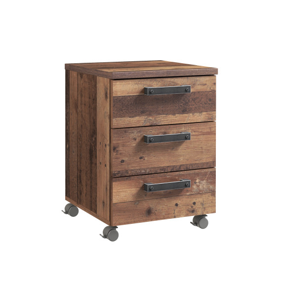 Dulapior Pe Rotile Clif, Lemn Vintage & Beton Optic Gri Inchis, 40,4 x 55,9 x 41,6 Cm Dulapuri birou