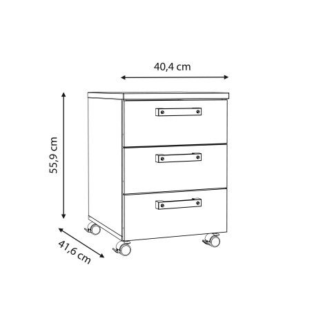 Dulapior Pe Rotile Clif, Lemn Vintage Si Beton Optic Gri Inchis, 40.4 Cm-01