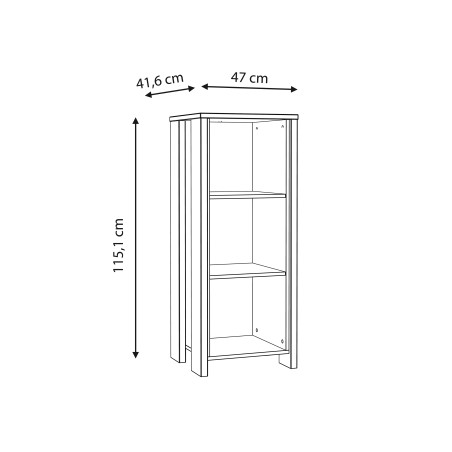 Etajera Clif, Lemn Vintage Si Beton Optic Gri Inchis, 47 Cm-01