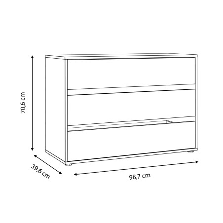 Comoda Interior Dulap Aristyda, Gri, 98,7 x 70,6 x 39,6 Cm-01