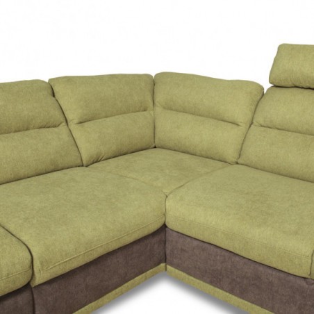 Coltar Extensibil Cu Lada Seaside, Stanga, Verde Si Gri, 264 X 88 X 217 Cm-01