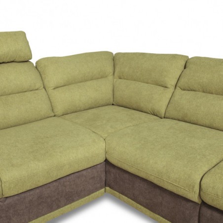 Coltar Extensibil Cu Lada Seaside, Dreapta, Verde Si Gri, 264 X 88 X 217 Cm-01