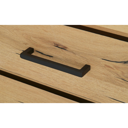 Comoda Tv Reno Smoked Oak, Furnir Din Lemn Masiv, 200 Cm-01