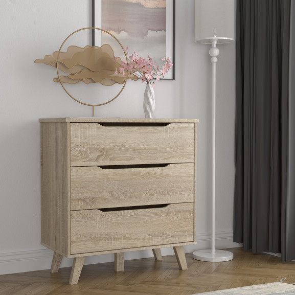 Comoda Vankka, Stejar Sonoma, 80 x 86,3 x 42 Cm Comode