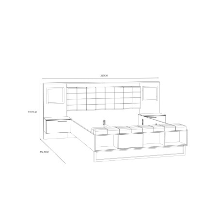 Pat Soprano, Dimensiune Saltea 160 x 200 Cm, Alb Si Alb Super Lucios-01