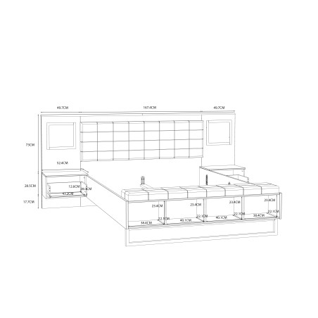 Pat Soprano, Dimensiune Saltea 160 x 200 Cm, Alb Si Alb Super Lucios-01