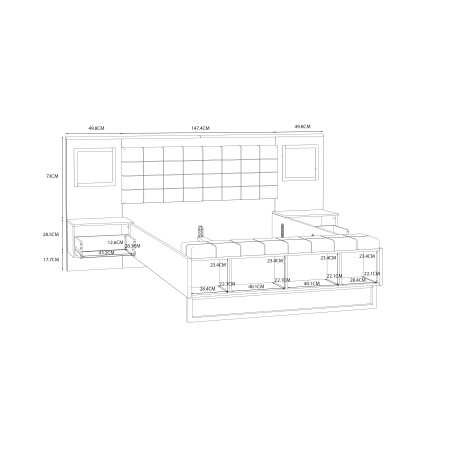 Pat Soprano, Alb Si Alb Super Lucios, Dimensiune Saltea 140 x 190 Cm-01