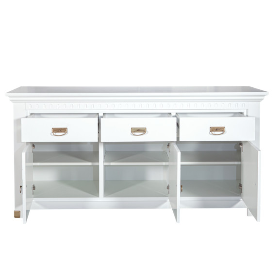 Bufet 3usi+3sertare saint tropez, alb, 173,8 x 49,6 x 87 cm