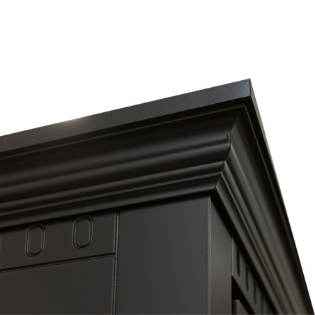 Comoda Bar Saint Tropez Cu 2 Usi Si 2 Sertare Negru, Vopsit, 111 Cm-01