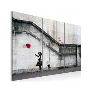 Tablou Girl With A Balloon By Banksy, 90 Cm X 60 Cm-Resigilat