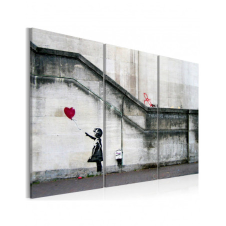 Tablou Girl With A Balloon By Banksy, 90 Cm X 60 Cm-Resigilat-01