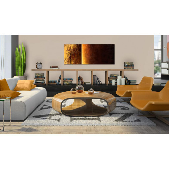 Tablou Pictat Manual Two Te X Tures-Marime: 100 X 40Cm-Resigilat