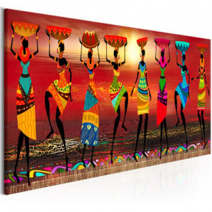 Tablou African Women Dancing - Marime, 120 Cm X 40 Cm-Resigilat