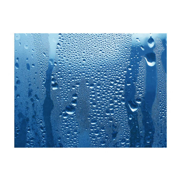Poza Fototapet Water Drops On Blue Glass, 200 X 154-Resigilat