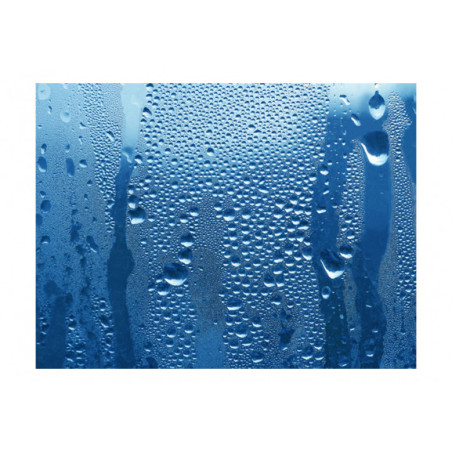Fototapet Water Drops On Blue Glass, 200 X 154-Resigilat-01