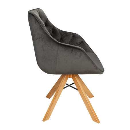 Scaun Hoover Rotativ Smoke Si Oak Riviera 96-01