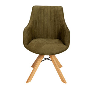 Scaun Cloud Rotativ Stejar, Smoke Oak, Verde, 59 Cm