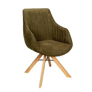 Scaun Cloud Rotativ Stejar, Smoke Oak, Verde, 59 Cm