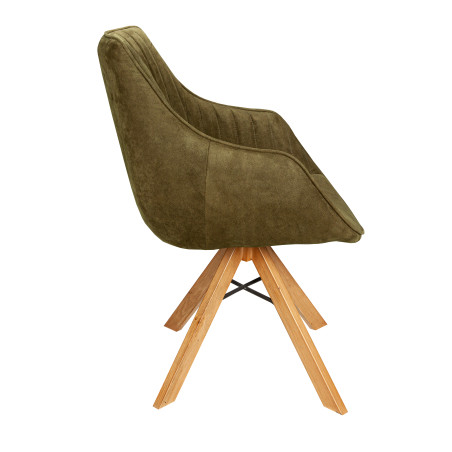 Scaun Cloud Rotativ Stejar, Smoke Oak, Verde, 59 Cm-01