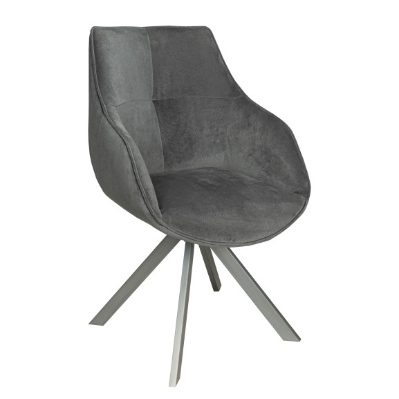 Scaun Vegas Rotativ Gina Charcoal