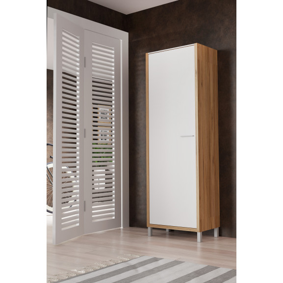 Dulap Freetown Cu 1 Usa, Stejar Catania Si Alb Mat, 66.4 Cm