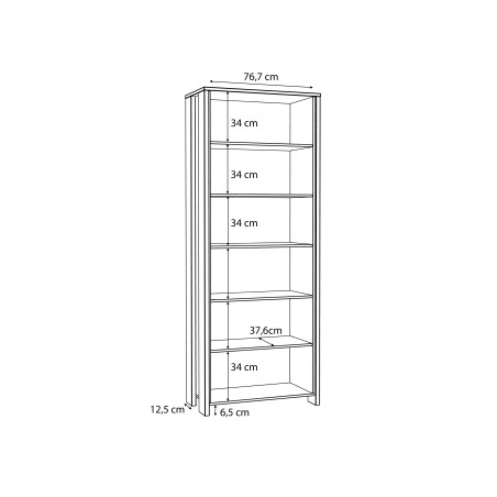 Etajera Clif, Lemn Vintage Si Beton Optic Gri Inchis, 86.7 Cm-01