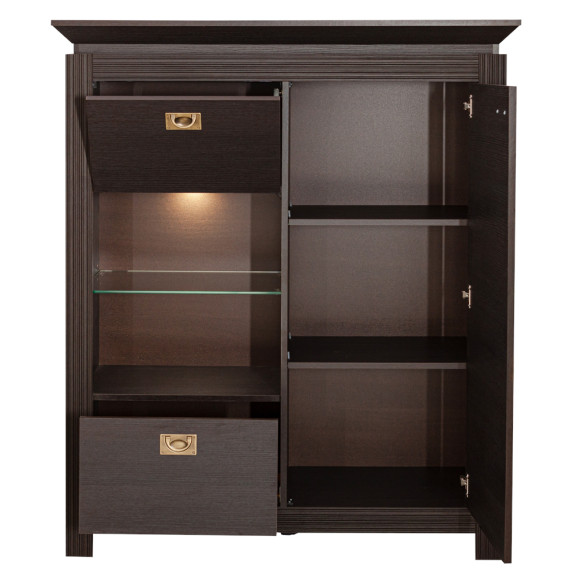 Highboard saigon cantori, 2usi + 1sertar, 140 x 118 x 45 cm