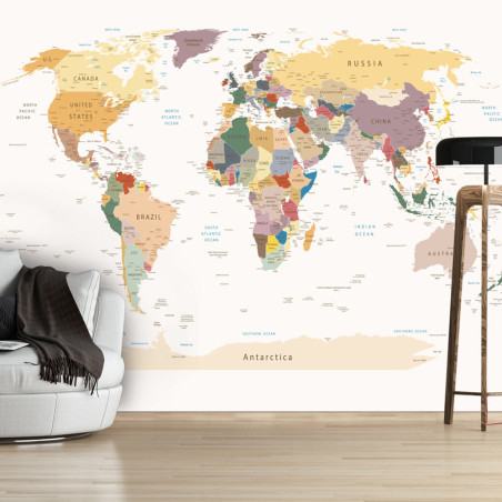 Fototapet World Map 200 x 140 Cm -Resigilat-01