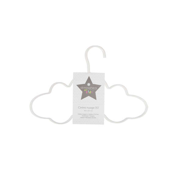 Set 3 umerase pentru copii cloud, alb, 29,8 x 0,4 x 21 cm