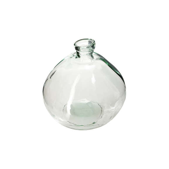 Vaza Sticla Recycle, Transparent, D 33Cm