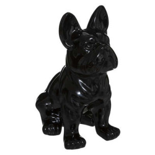 Decoratiune French Bulldog Negru H22 Cm