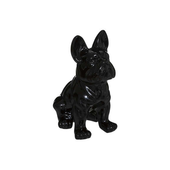 Decoratiune French Bulldog Negru H22 Cm