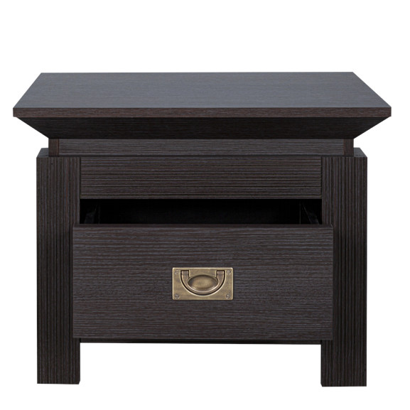 Noptiera saigon cantori, 1sertar, negru, 58 x 36 x 47.5 cm