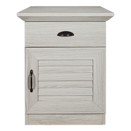 Noptiera Jardine Cu 1 Usa Si 1 Sertar Gri Antic, 44.5 Cm-01