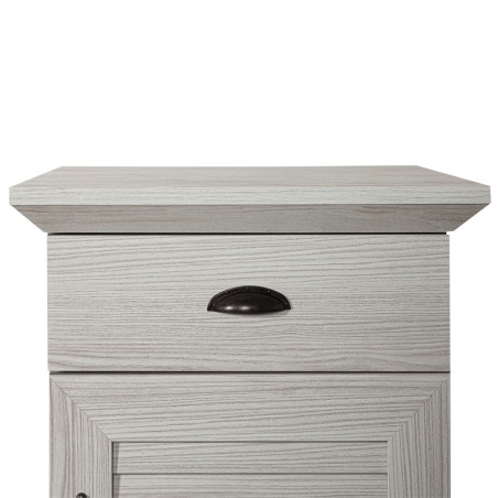 Noptiera Jardine Cu 1 Usa Si 1 Sertar Gri Antic, 44.5 Cm-01