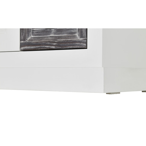 Larix Pantofar 1usa + 4sertare cabana, alb, 113 x 38 x 50,5 cm