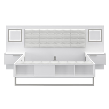 Pat Soprano, Alb Si Alb Super Lucios, Dimensiune Saltea 180 x 200 Cm-01