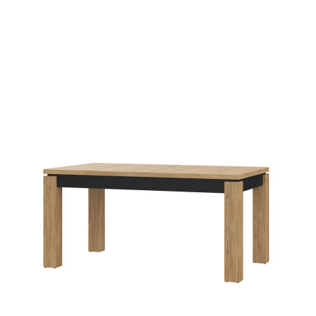 Masa Extensibila Kaszimiro, Stejar Waterford Si Negru, 160 x 78.2 x 90 Cm-01