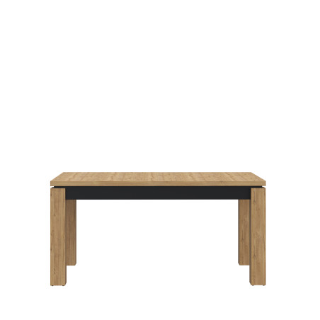 Masa Extensibila Kaszimiro, Stejar Waterford Si Negru, 160 x 78.2 x 90 Cm-01