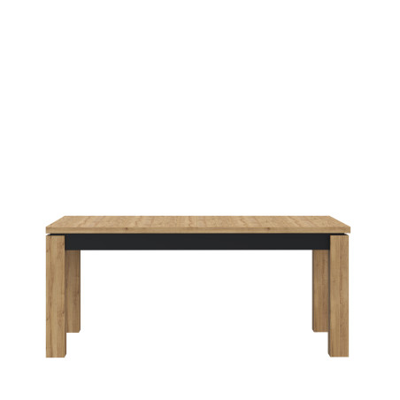 Masa Extensibila Kaszimiro, Stejar Waterford Si Negru, 160 x 78.2 x 90 Cm-01