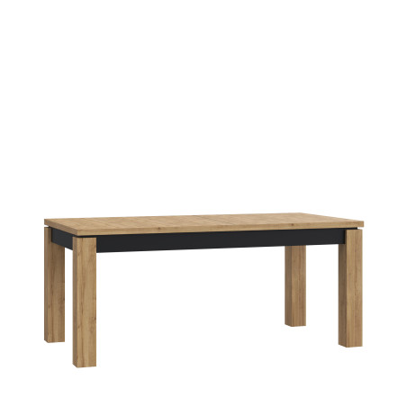 Masa Extensibila Kaszimiro, Stejar Waterford Si Negru, 160 x 78.2 x 90 Cm-01