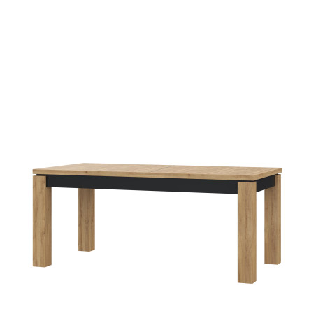 Masa Extensibila Kaszimiro, Stejar Waterford Si Negru, 160 x 78.2 x 90 Cm-01